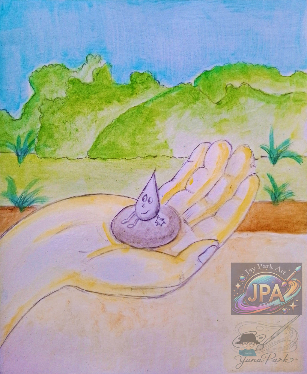 Lady Splashi by Yuna Park – Artwork (30x20 cm) – Artwork