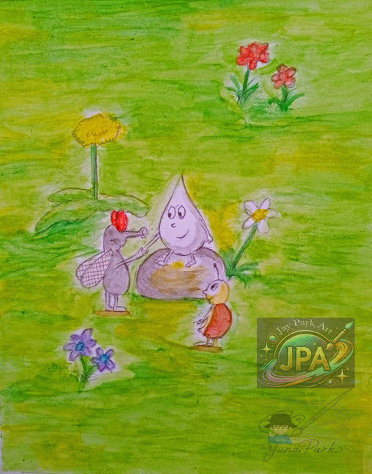 Lady Splashi by Yuna Park – Artwork (30x20 cm)