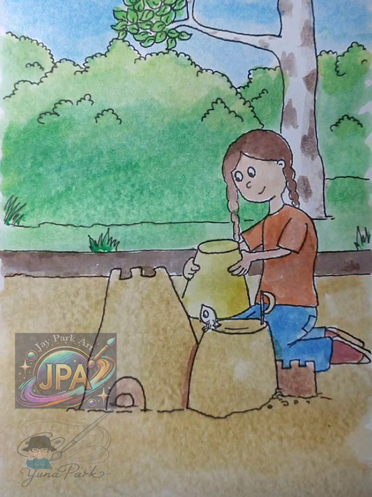 Lady Splashi by Yuna Park – Artwork (30x20 cm)