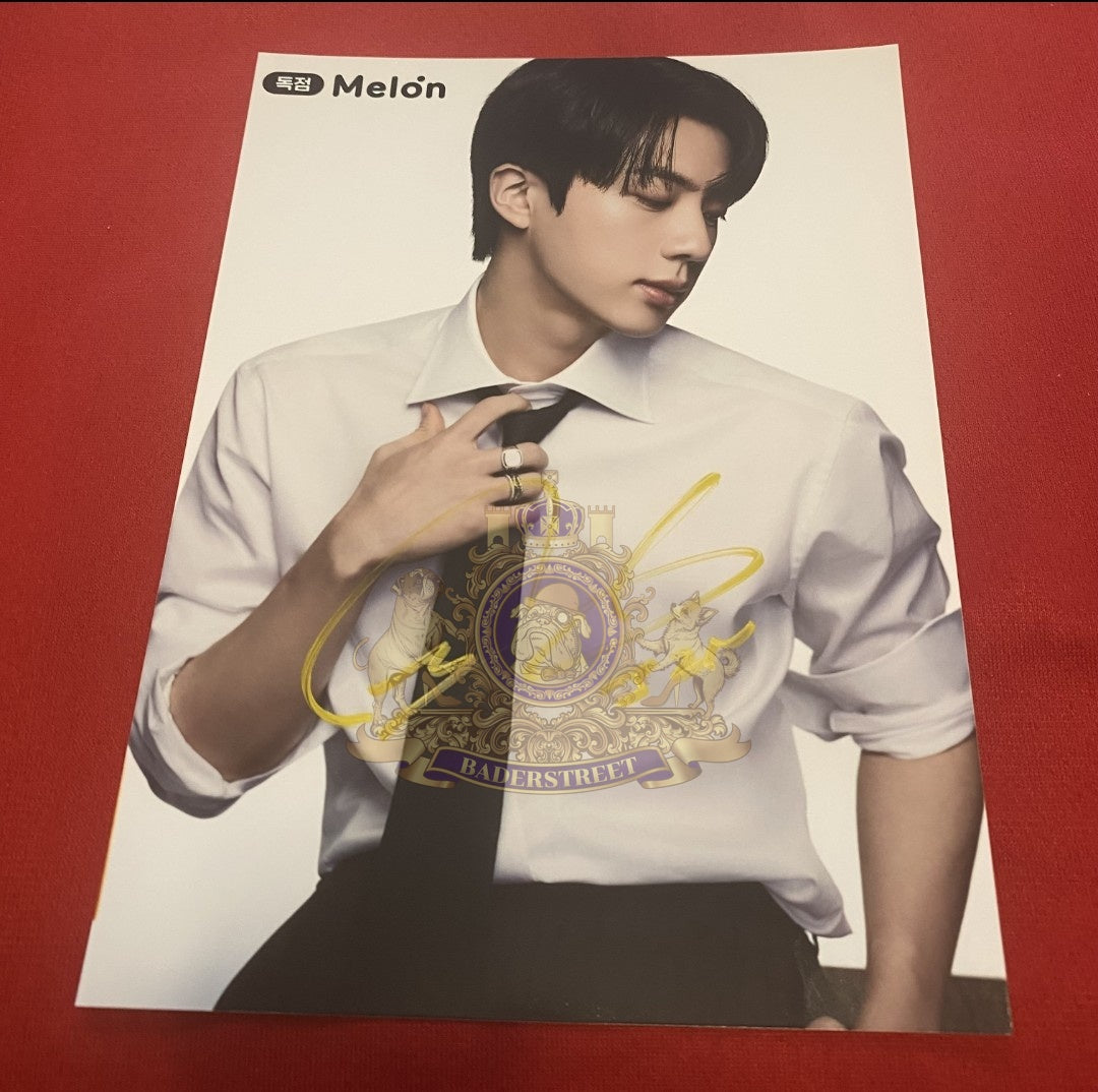BTS Signed Autograph Photo Cards – Rare Melon Promo Set | Jungkook, Jimin, RM, V, Jin, J-Hope, Suga | Kpop Collectible Memorabilia