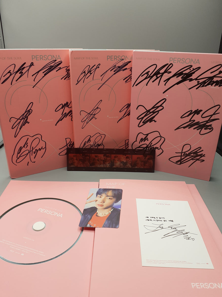 BTS MAP OF THE SOUL: PERSONA 4 Versions SET Autographed Jimin V Jungkook JHope Suga RM Jin – Film & Merchandise