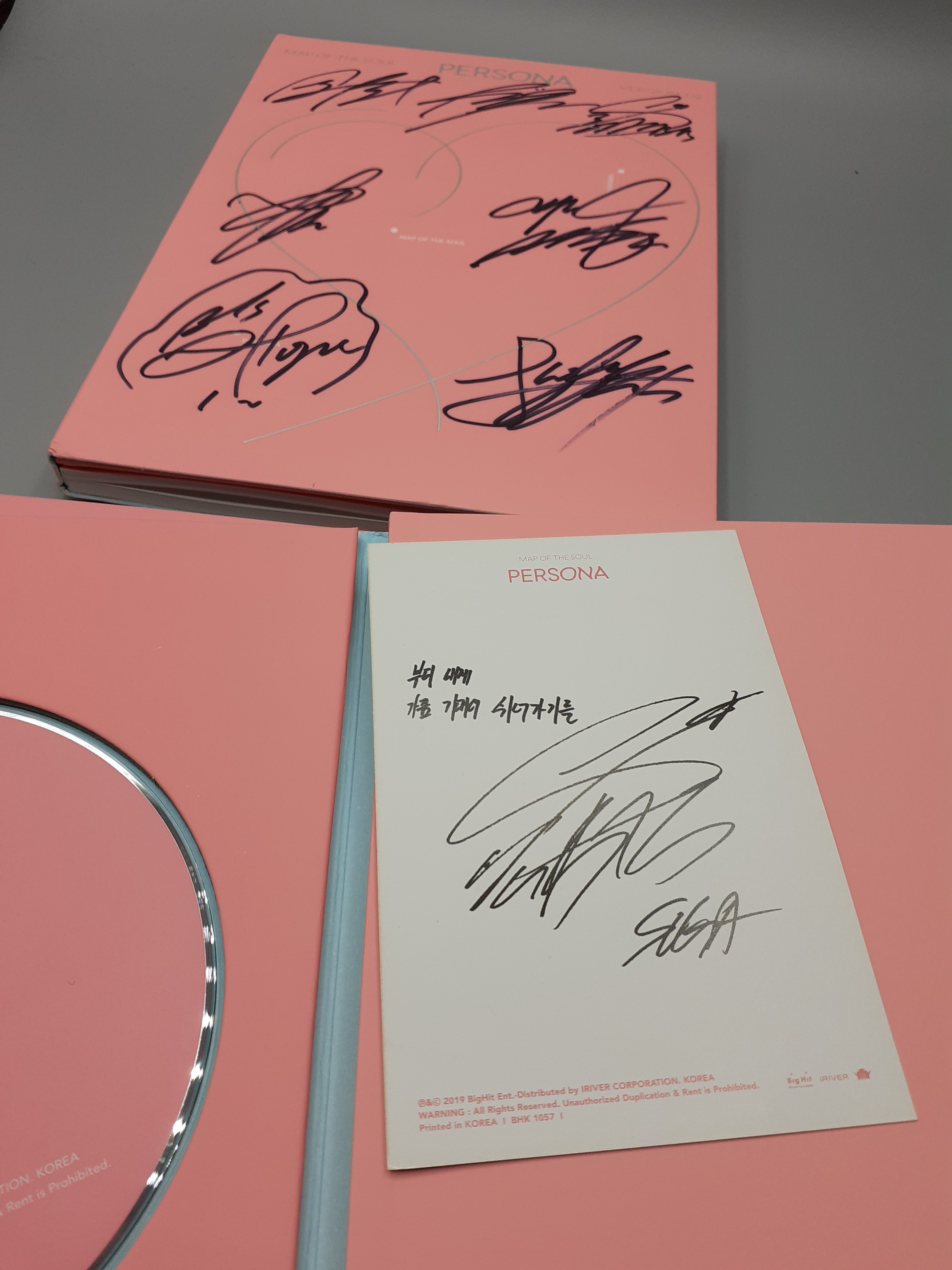 BTS MAP OF THE SOUL: PERSONA 4 Versions SET Autographed Jimin V Jungkook JHope Suga RM Jin
