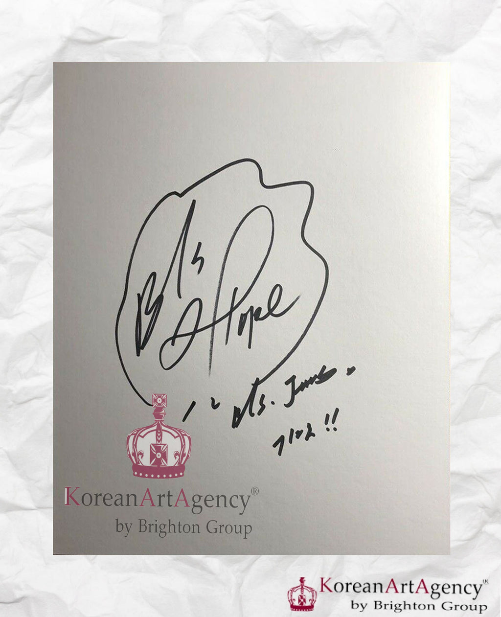 BTS JHope Shikishi Art Board Autograph 212x182mm – Film & Merchandise