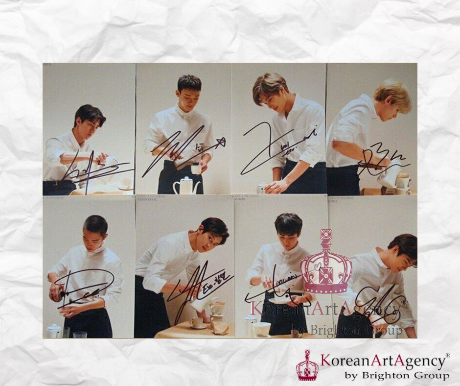 EXO 8Pcs Individual Autograph SET - RARE!!!!!!!!!!!!!!!! Sehun Chanyeol Baekhyun Xiumin Chen Kai D.O Suho