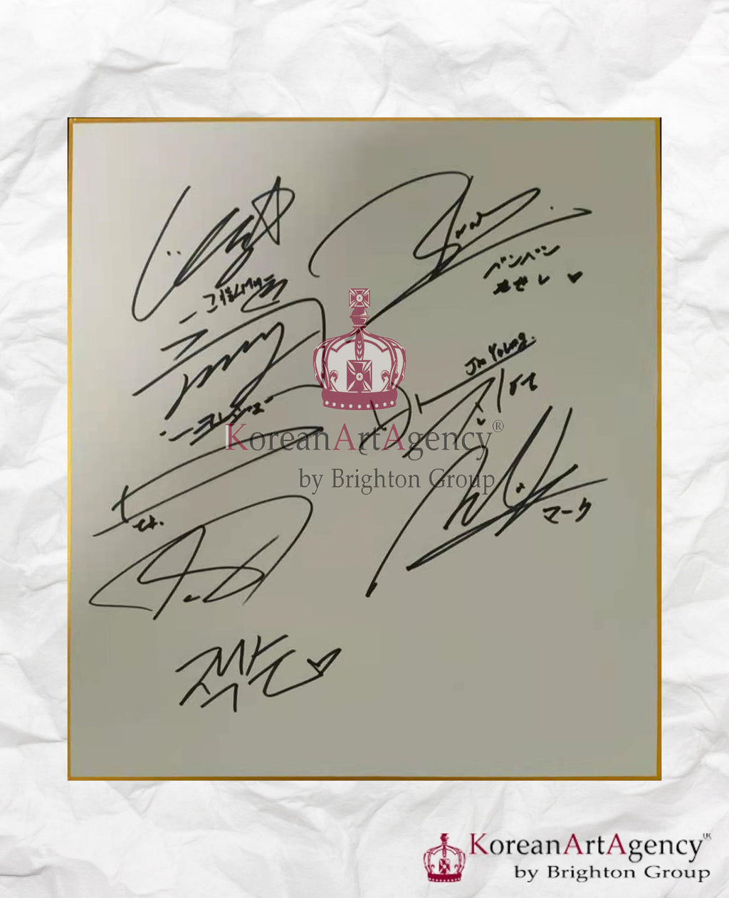 GOT7 Group autographs Shikishi Art Board 212x182mm – Film & Merchandise
