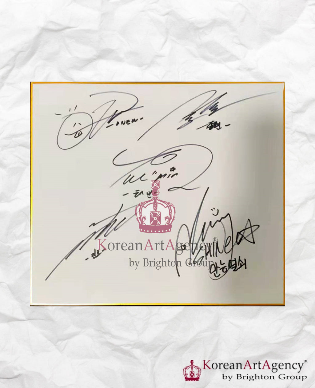 SHINEE Shikishi Art Board Autographed 212x182mm – Film & Merchandise