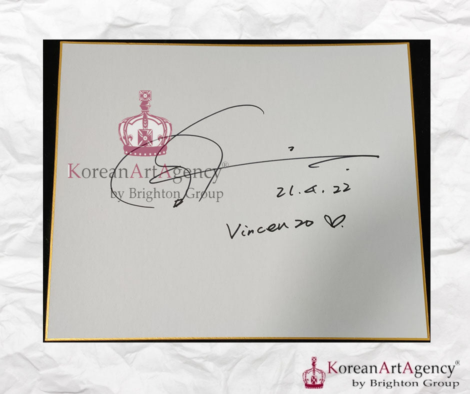 Song Joong Ki Vicenzo Shikishi Art Board Autograph 212x182mm – Film & Merchandise