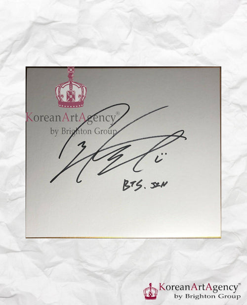 BTS Jin Shikishi Art Board Autograph 212x182mm – Film & Merchandise