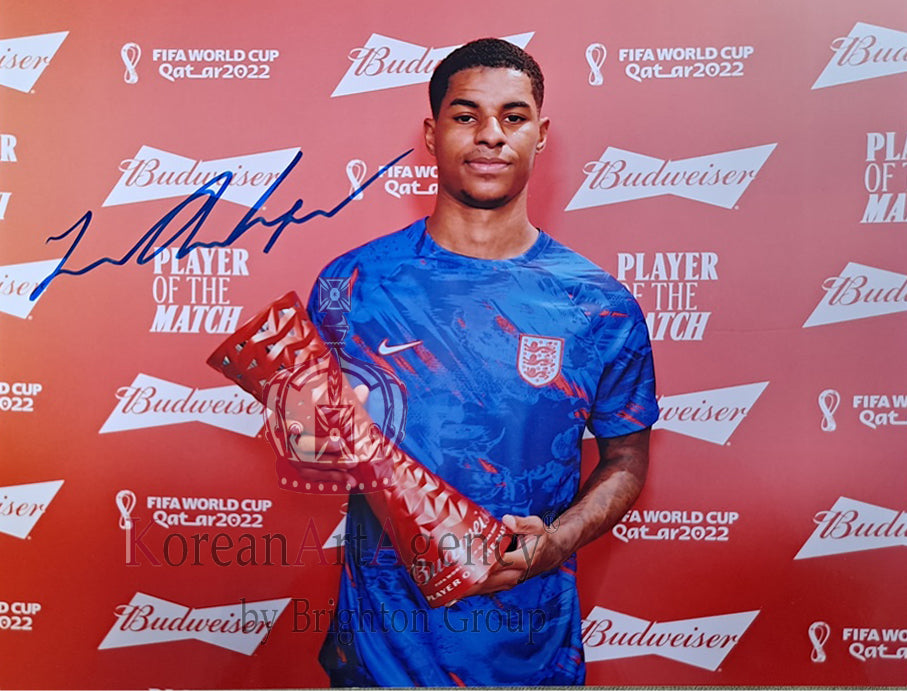 FOOTBALL TREASURE 10 INCH England - Marcus Rashford Autograph – Autographs