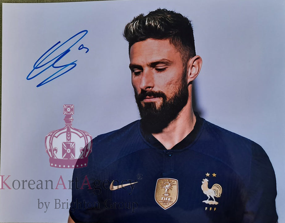 FOOTBALL TREASURE 10 INCH France - Olivier Giroud Autograph – Autographs