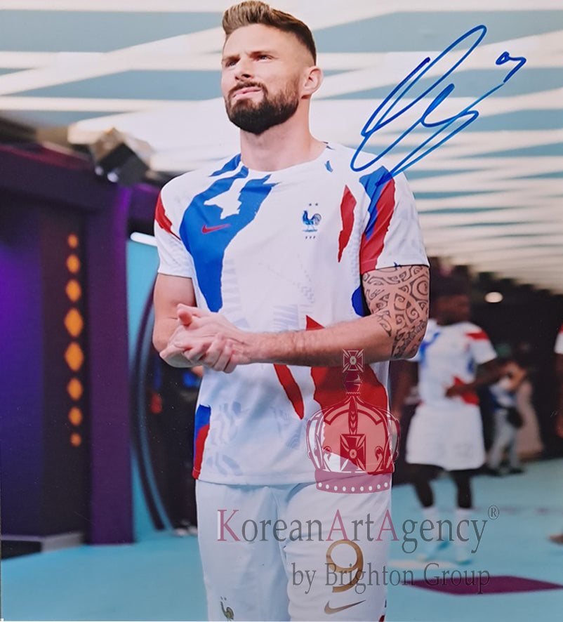 FOOTBALL TREASURE 10 INCH France - Olivier Giroud Autograph – Autographs