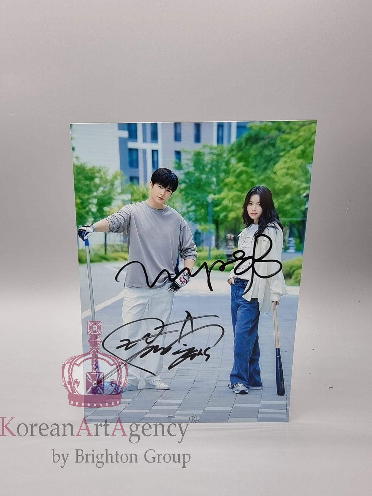 Park Hyung Sik Han Ji Min Two Lights: Relumino 13x18cm Autograph