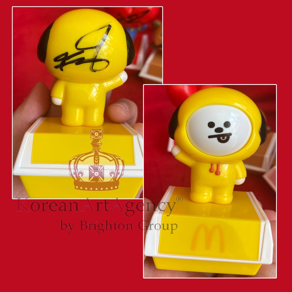 BT21 Mcdonald's Meal Toy  SET 7pcs JHope Jimin V Kim Tae Hyung Jin Jungkook RM Suga Autographed