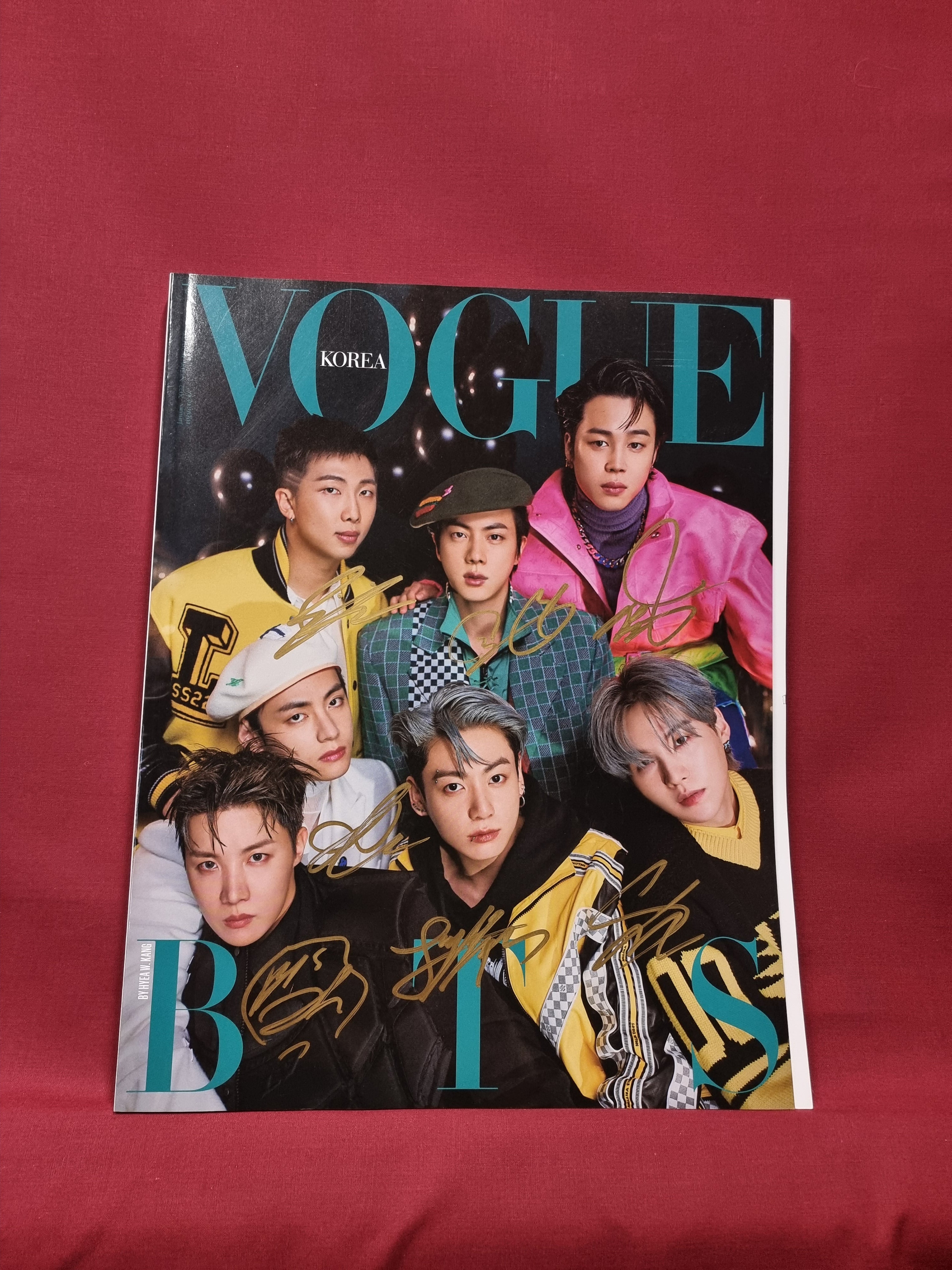 GQ VOGUE BTS Cover Special Edition Autographed JIN, V, J-HOPE, JIMIN, RM, JUNGKOOK, JIN