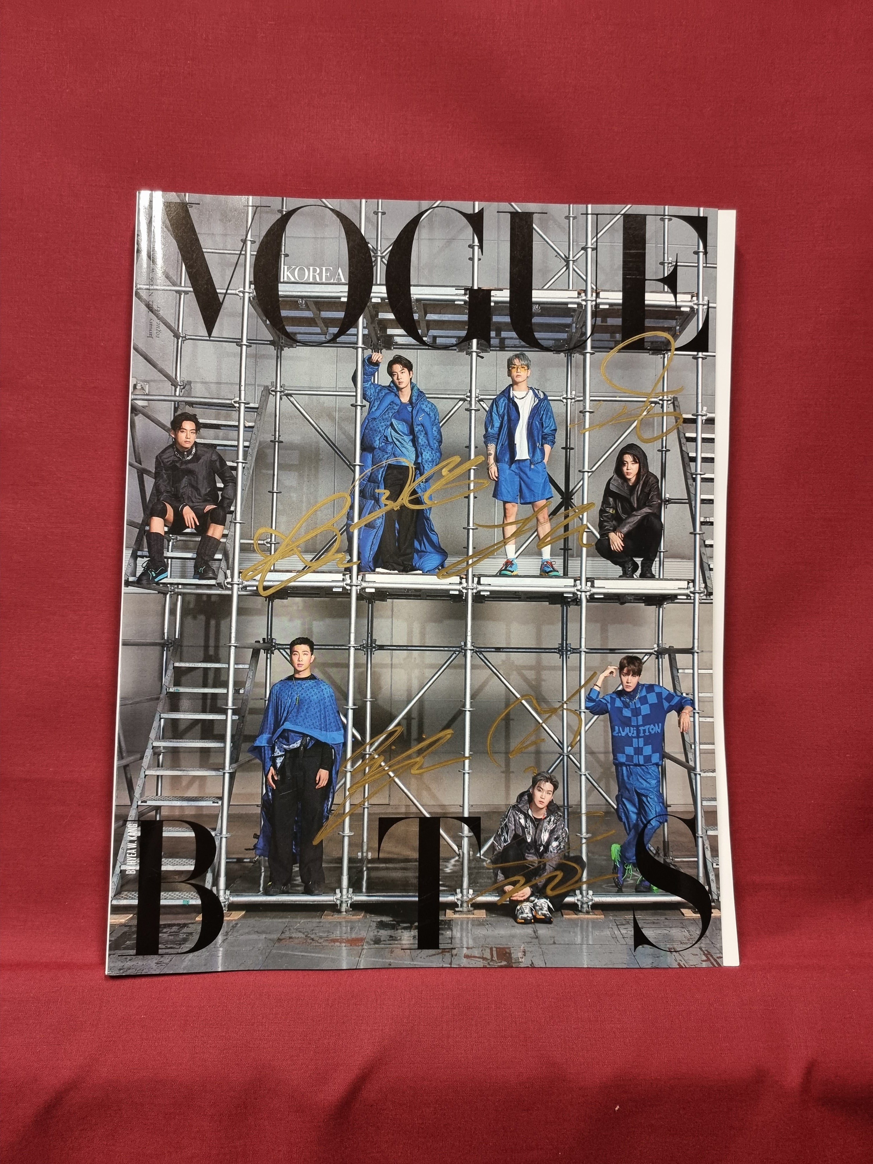 GQ VOGUE BTS Cover Special Edition Autographed JIN, V, J-HOPE, JIMIN, RM, JUNGKOOK, JIN