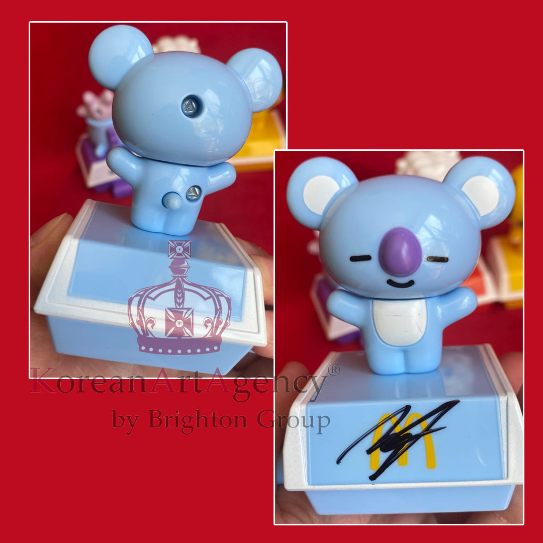 BT21 Mcdonald's Meal Toy  SET 7pcs JHope Jimin V Kim Tae Hyung Jin Jungkook RM Suga Autographed
