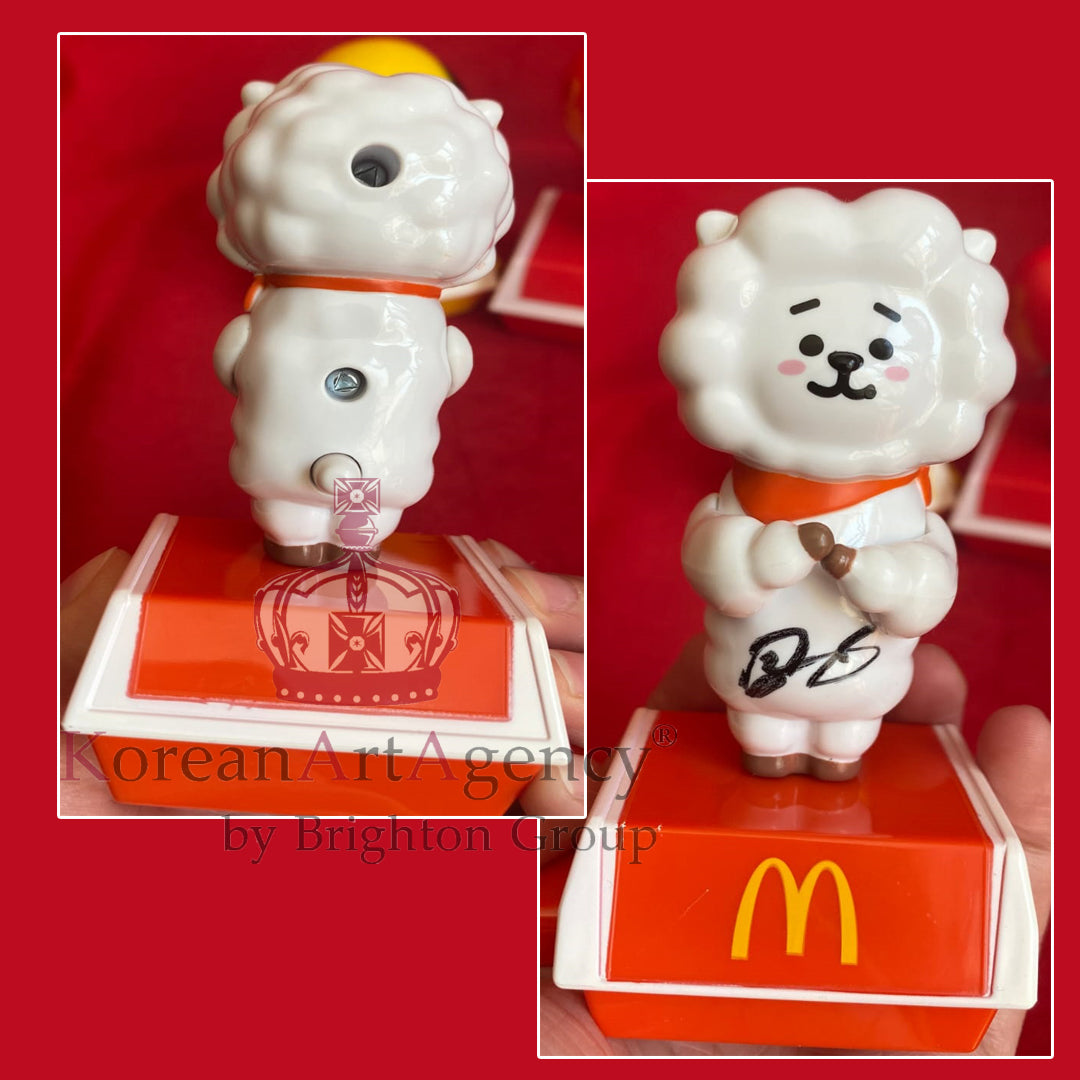 BT21 Mcdonald's Meal Toy  SET 7pcs JHope Jimin V Kim Tae Hyung Jin Jungkook RM Suga Autographed