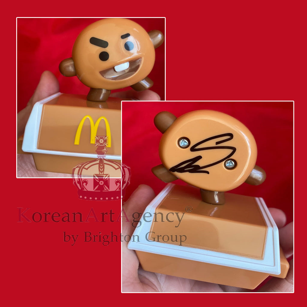 BT21 Mcdonald's Meal Toy  SET 7pcs JHope Jimin V Kim Tae Hyung Jin Jungkook RM Suga Autographed